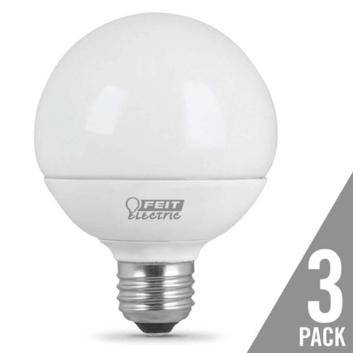 Feit Electric LED 40 Watt Equivalent 350 Lumen G25 Non-Dimmable Light Bulb (3 Pack)