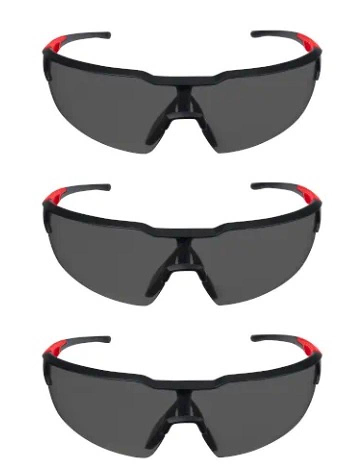 Milwaukee Anti-Scratch Safety Glasses Front 3 Pack