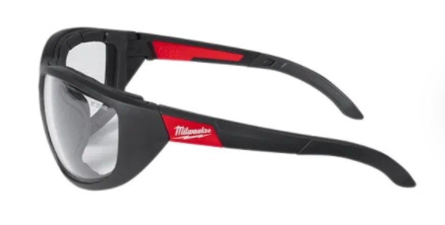 Milwaukee Performance Safety Glasses with Gasket & Fog Free Lenses Left Side