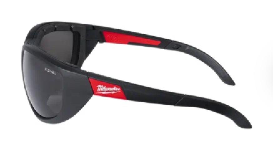 Milwaukee Performance Safety Glasses with Gasket & Fog Free Lenses Left Side