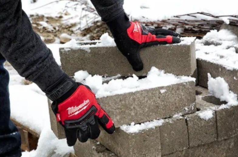 Milwaukee Winter Demolition Gloves in Use