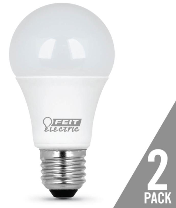 Feit Electric LED 75-Watt Equivalent 1100 Lumen Soft White General Purpose Light Bulb (2-Pack)