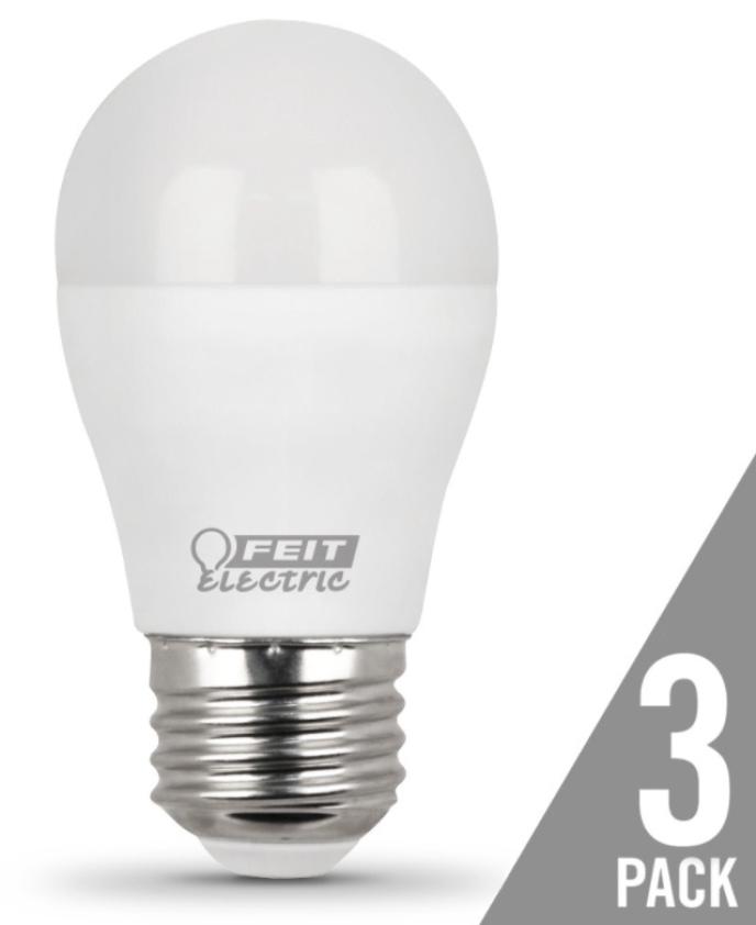 Feit Electric LED 40 Watt Equivalent 300 Lumen Soft White Non-Dimmable Light Bulb (3 Pack)