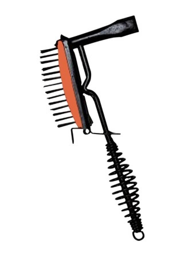 Hobart Straight Head Chipping Hammer with Brush