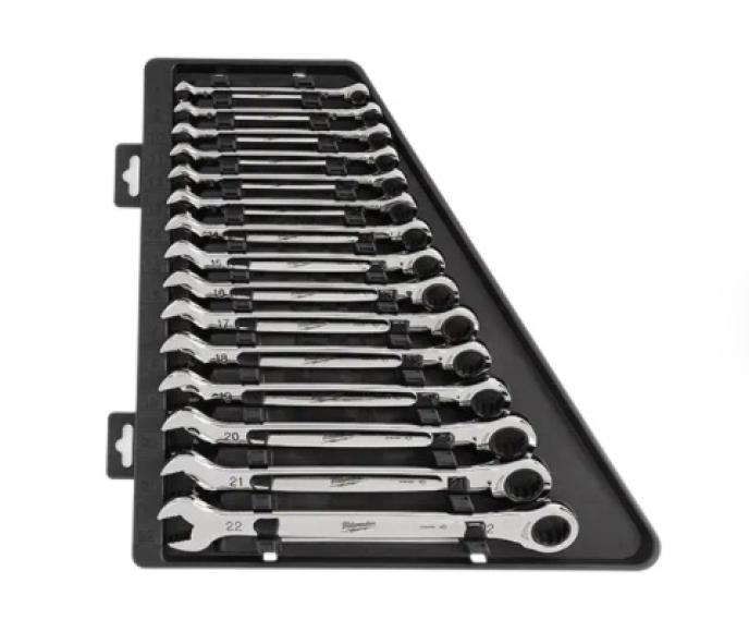 Milwaukee 15pc Metric Ratcheting Combination Wrench Set