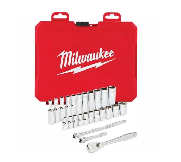 content/products/Milwaukee 1/4" Drive 26pc Ratchet & Socket Set - SAE