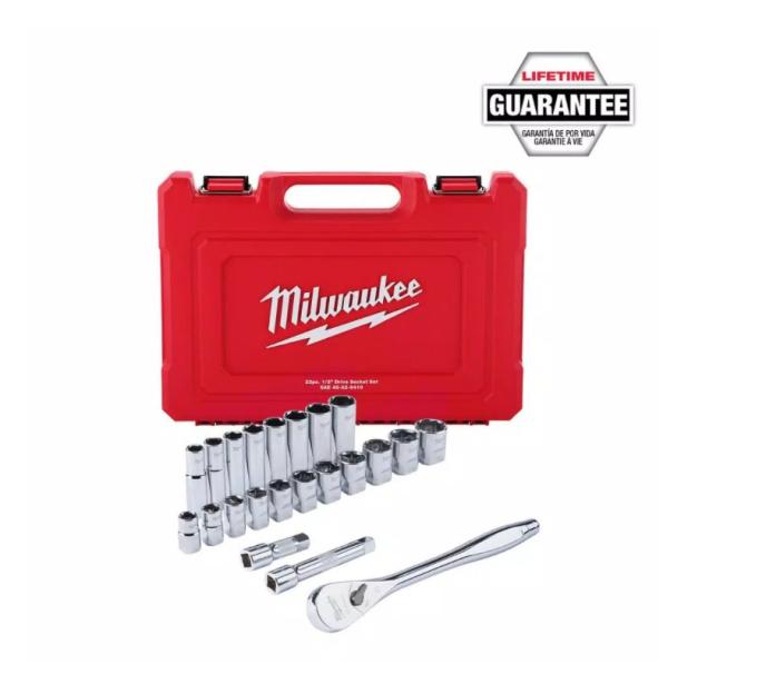 content/products/Milwaukee 1/2" Drive 22pc Ratchet & Socket Set - SAE