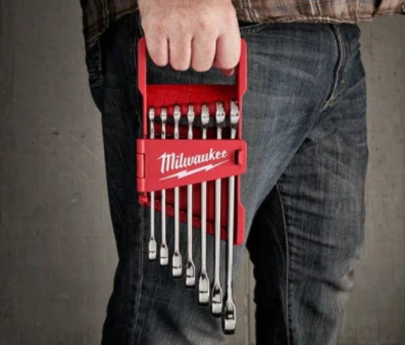 Milwaukee SAE Ratcheting Combination Wrench Set 7 piece