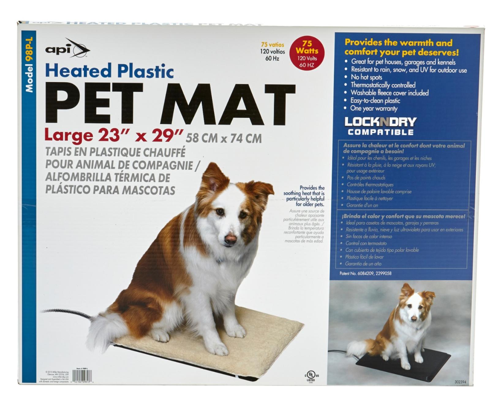 Miller MFG Plastic Heated Pet Mat Large