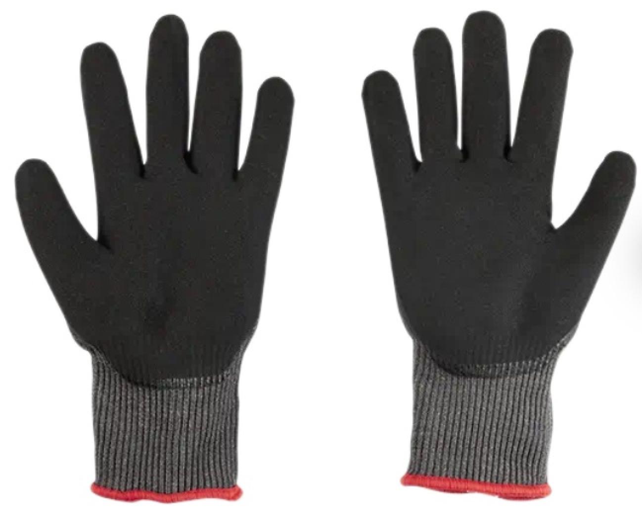 Milwaukee Cut Level 5 Nitrile Dipped Gloves Palms of Gloves