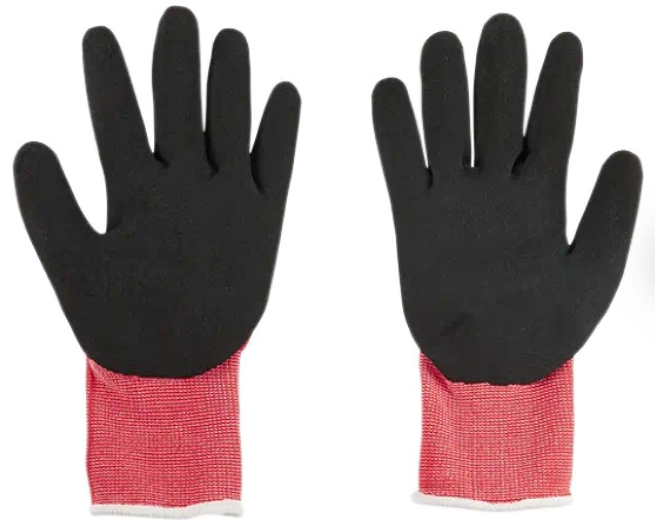 Milwaukee Cut Level 1 Nitrile Dipped Gloves Palms of Gloves