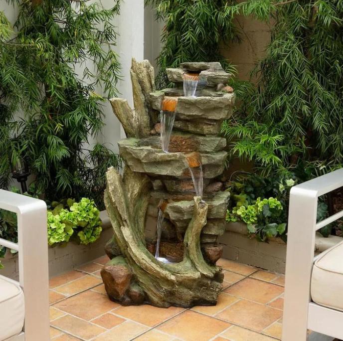 content/products/Alpine™ Cascading Stone Tower Fountain