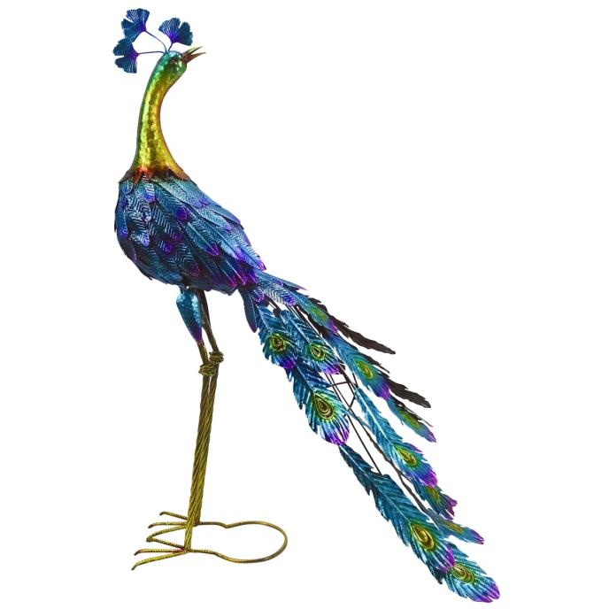 content/products/Alpine™ Embossed Metal Graceful Peacock Décor