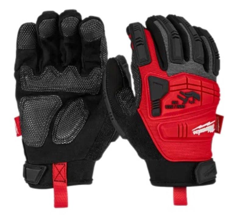 Milwaukee Impact Demolition Gloves Front and Back of Right Glove