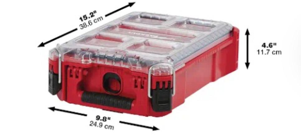 Milwaukee PACKOUT™ Compact Organizer External Measurements