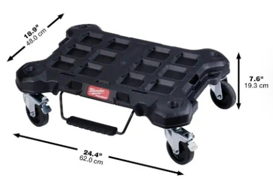 Milwaukee PACKOUT™ Dolly with Measurements
