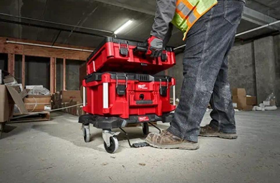 Milwaukee PACKOUT™ Dolly with Tool Boxes on Top