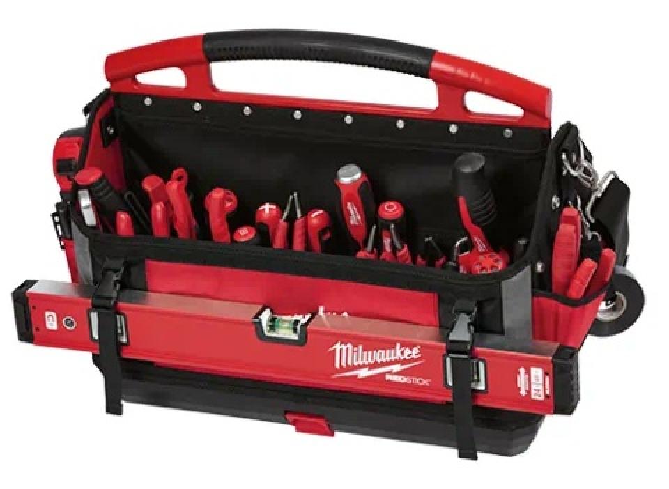 Milwaukee PACKOUT™ 20" Tote Front View with Tools