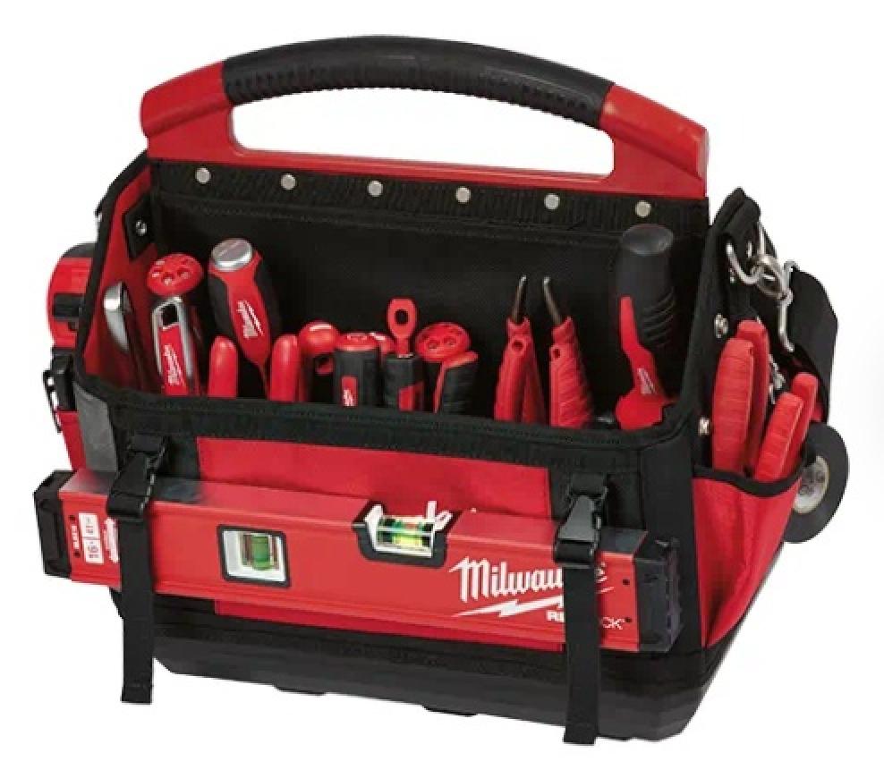 Milwaukee PACKOUT™ 15" Tote Front view with Tools