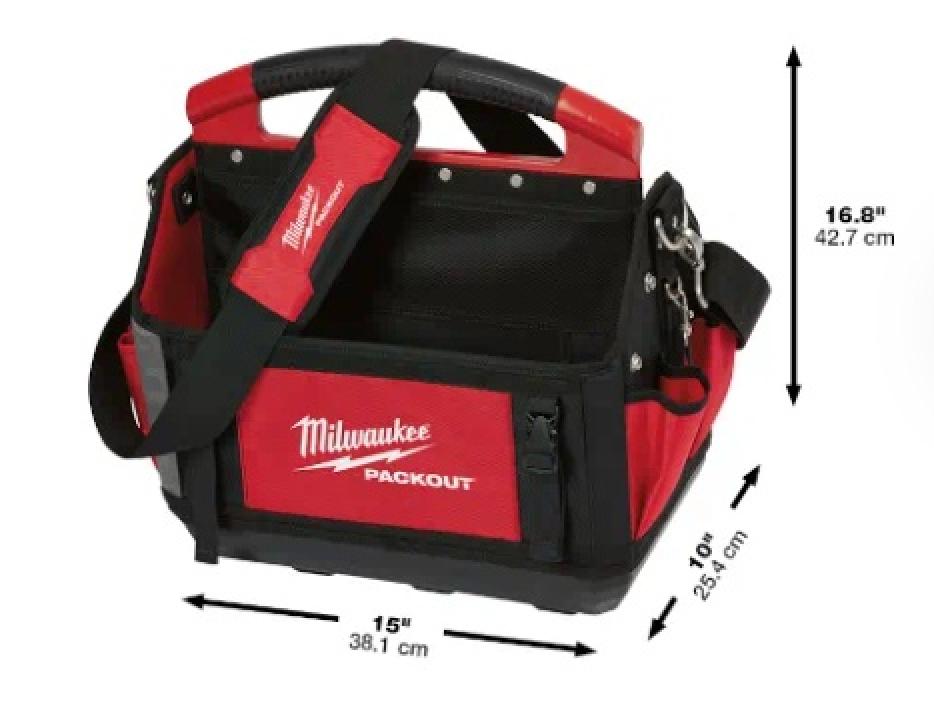 Milwaukee PACKOUT™ 15" Tote with Dimensions