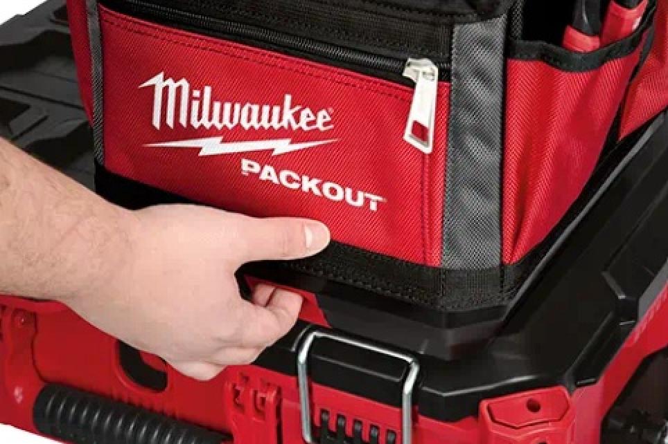 Milwaukee PACKOUT™ 10" Tote Attached to PACKOUT Tool Box