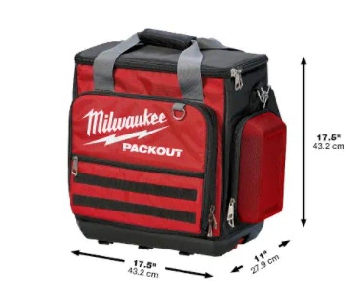 Milwaukee PACKOUT™ Tech Bag with Measurements