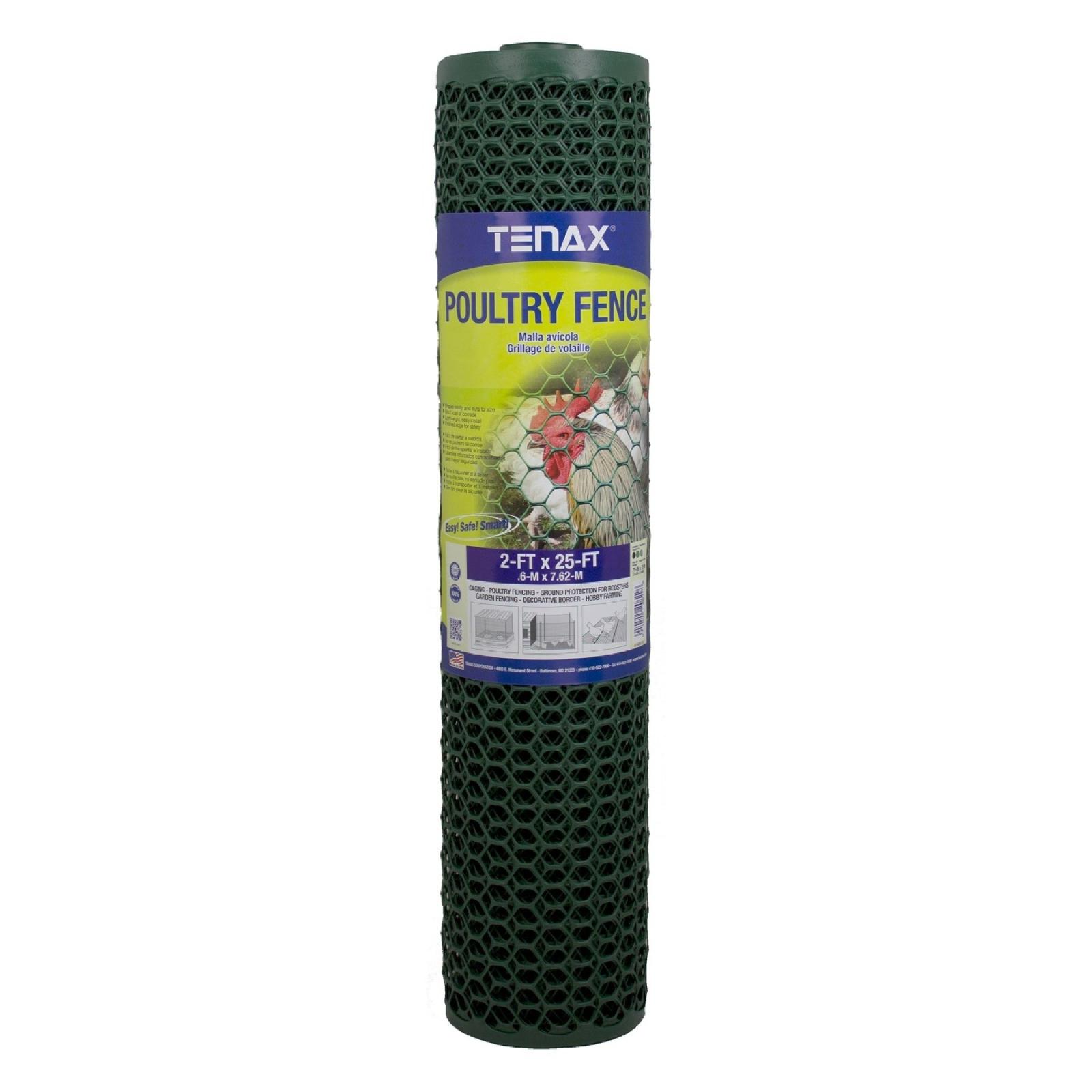 Tenax Plastic Green Poultry Fence 2x25