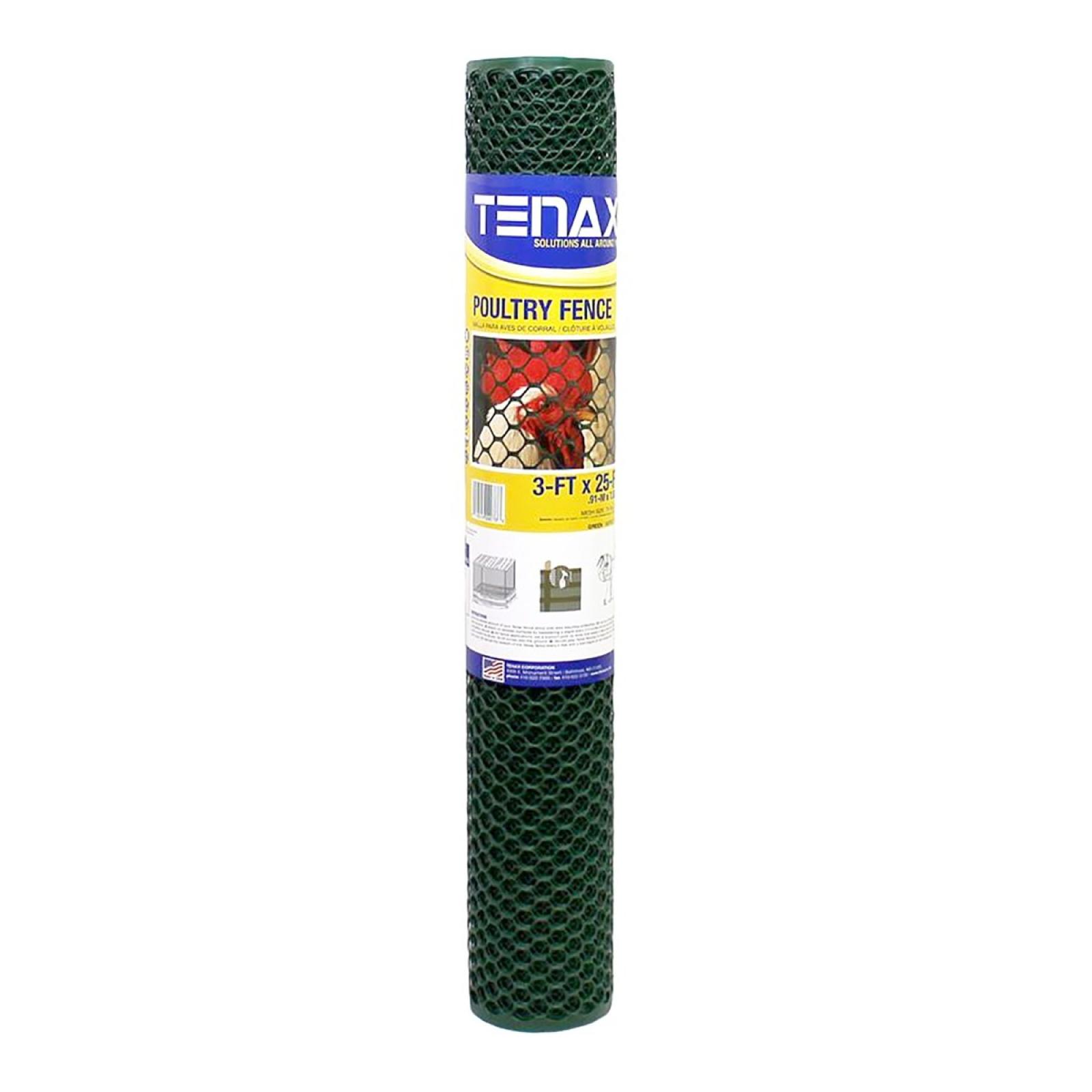 Tenax Plastic Green Poultry Fence 3x25