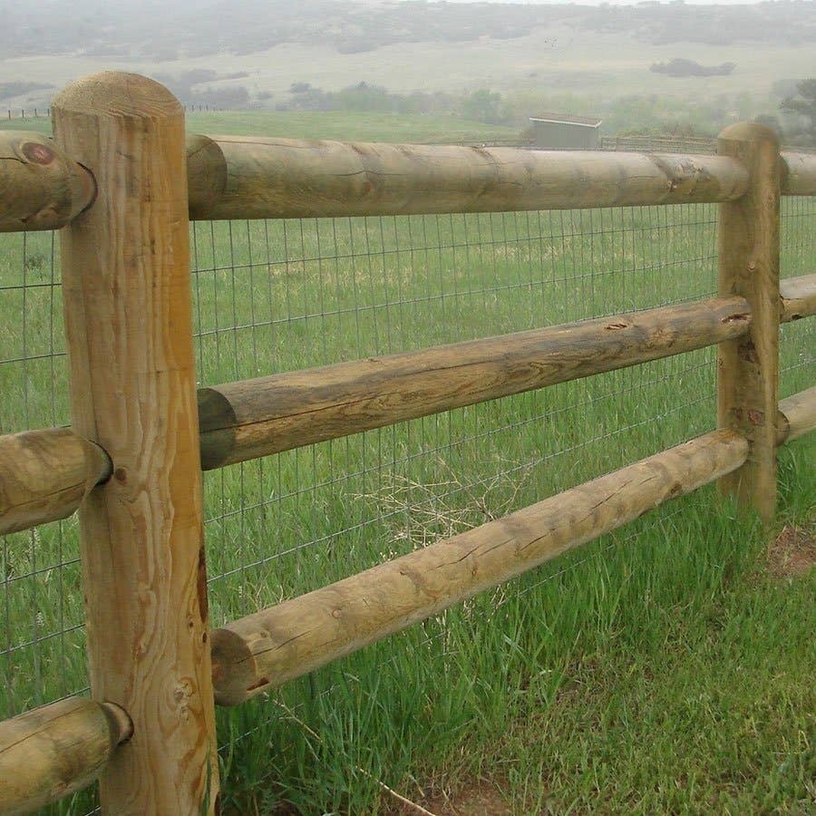 FPD Treated 3-Hole Wood Line Post 5" X 6.5'