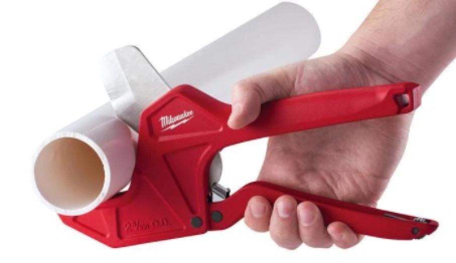 Milwaukee 2 3/8 Inch Ratcheting Pipe Cutter Cutting Pipe