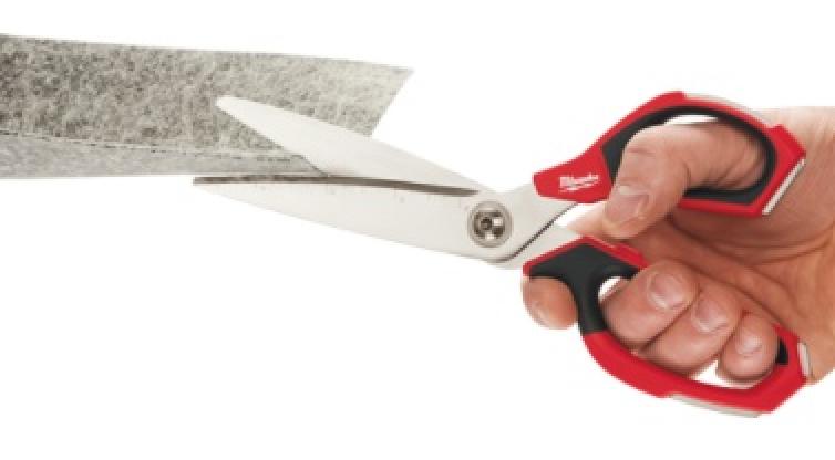 Milwaukee Jobsite Straight Scissors Cutting Paper