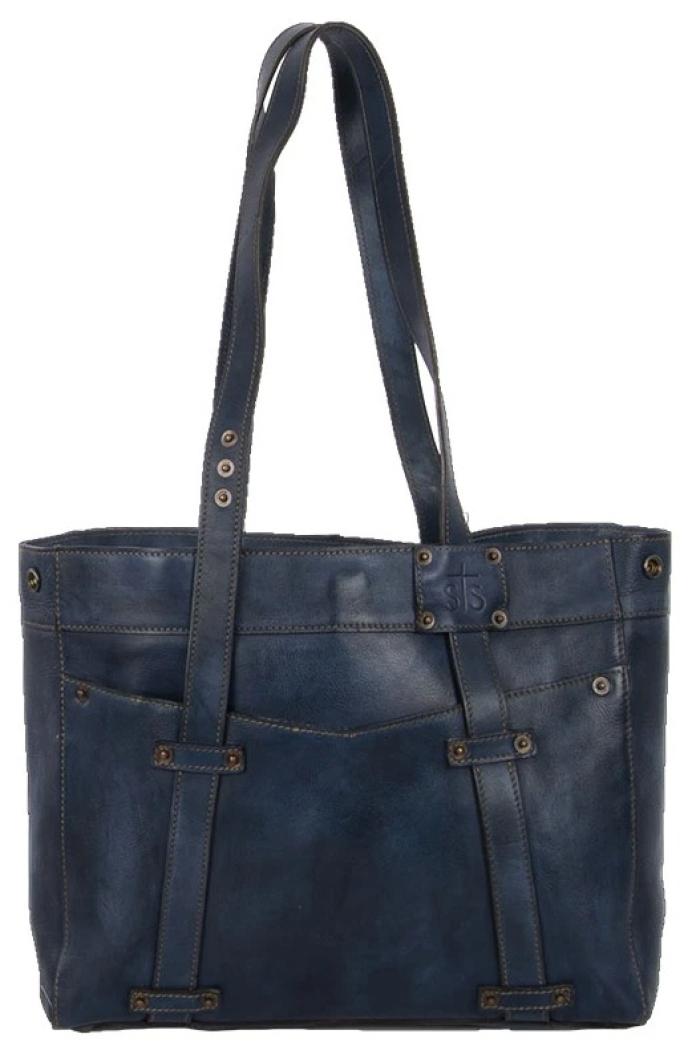 STS Ranchwear Denim Leather Small Tote