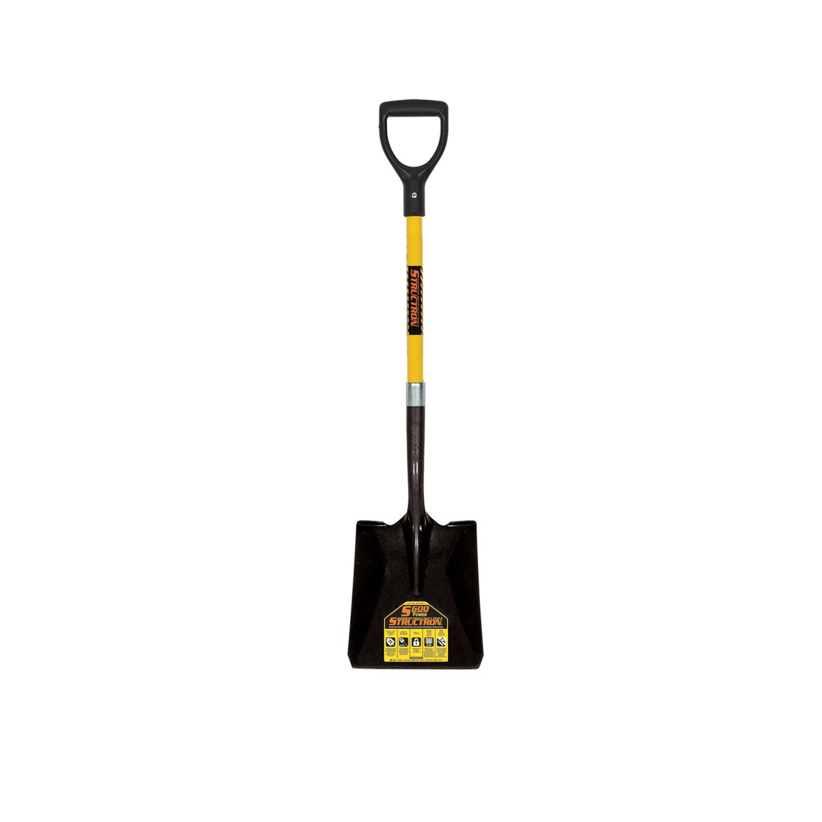 Structron® S600 Power™ Square Point Shovel with D-Handle