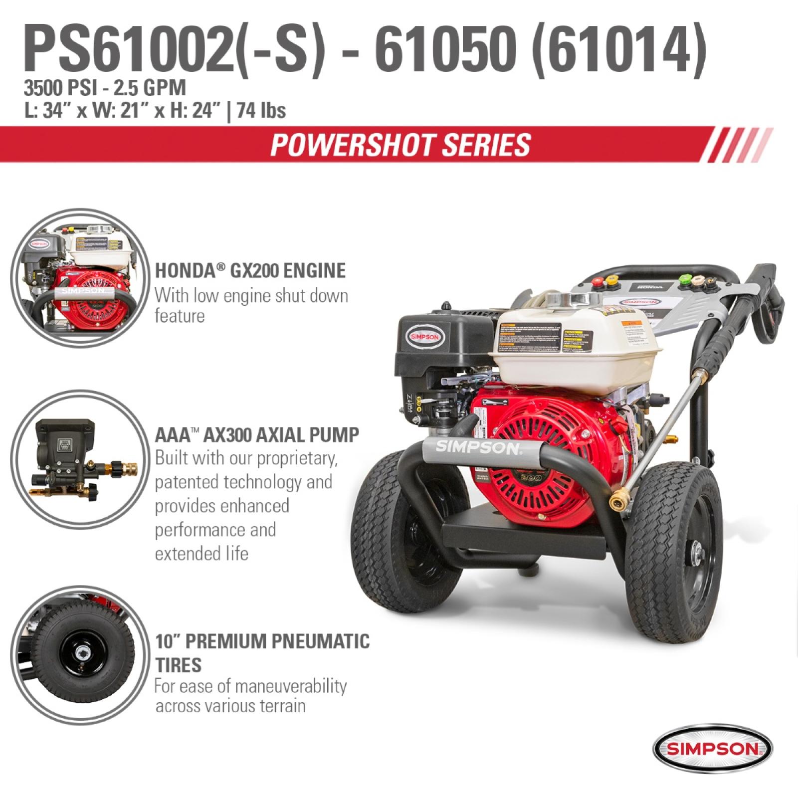 Simpson PowerShot PS61002 Pressure Washer