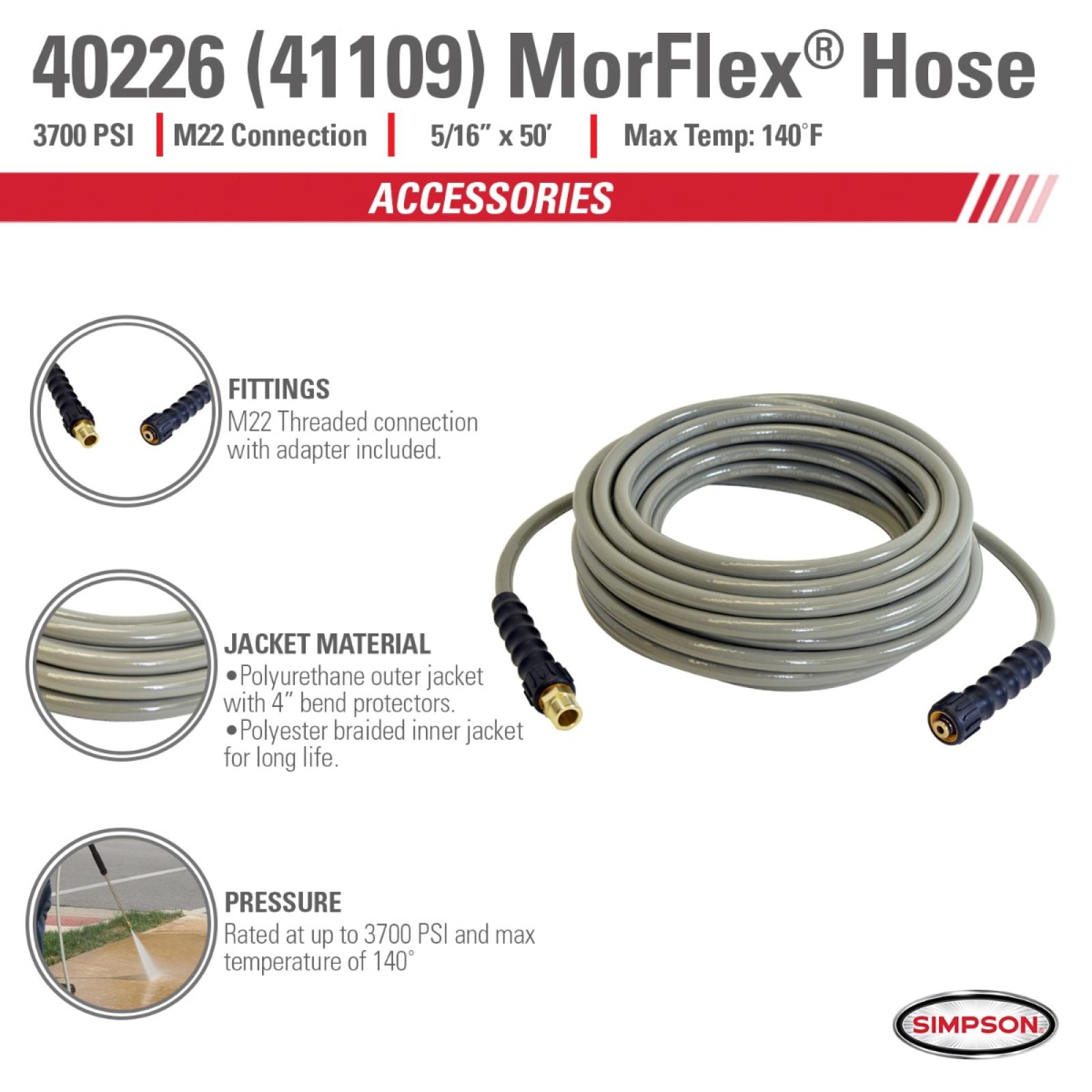 Simpson MorFlex Pressure Washer Hose 