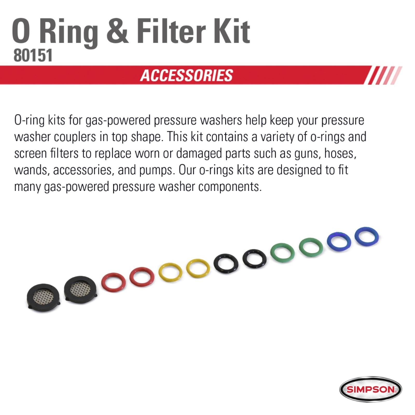 Simpson Pressure Washer O-Ring and Filter Kit