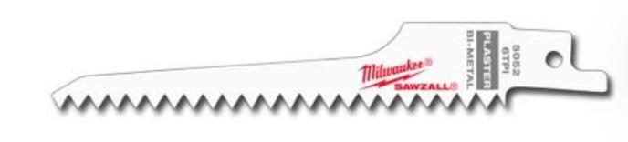 Milwaukee SAWZALL 5" 6 TPI Plaster Blades - 5 PK