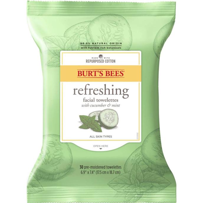Burt's Bees Refreshing Cucumber & Mint Facial Towelettes