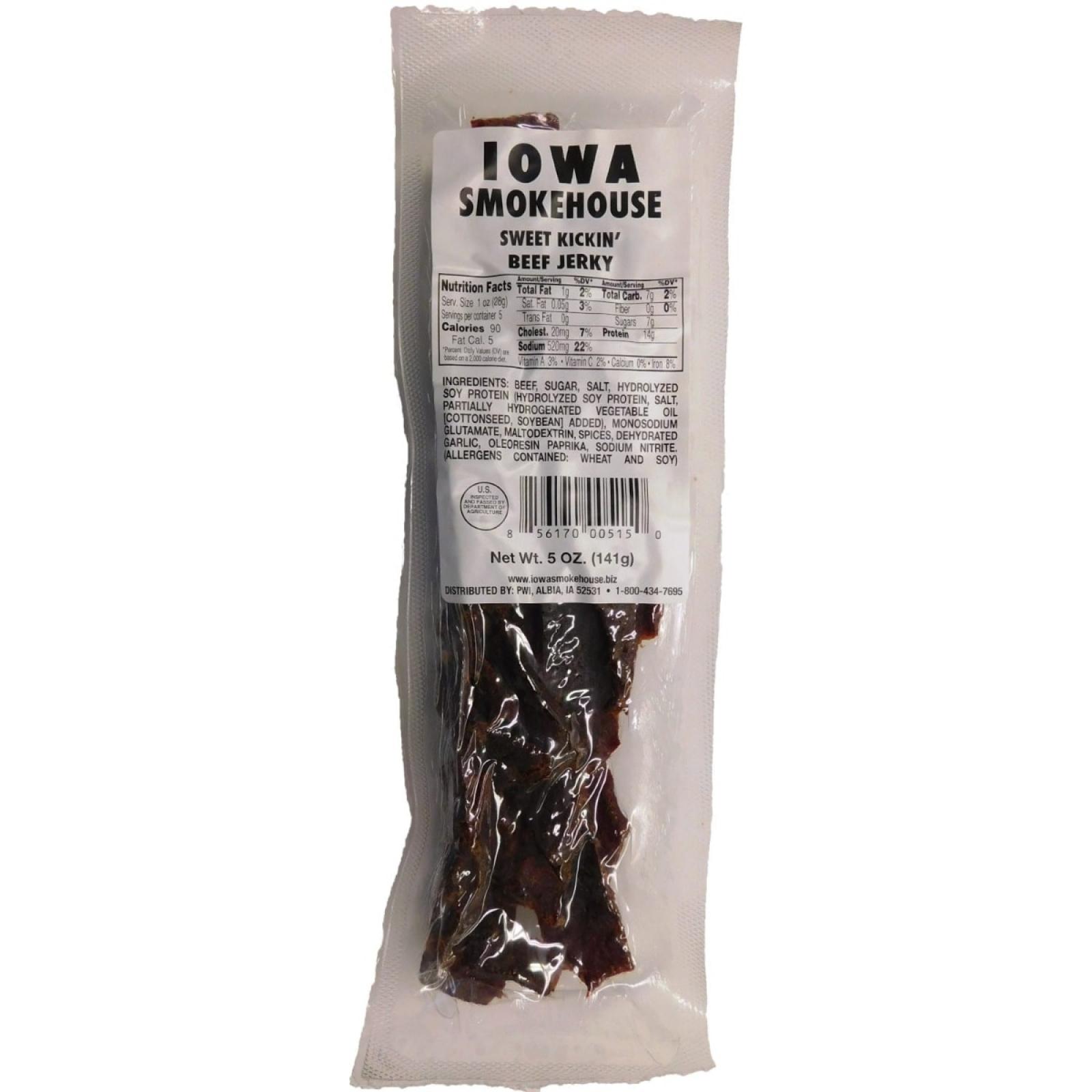 Iowa Smokehouse Sweet Kickin' Beef Jerky