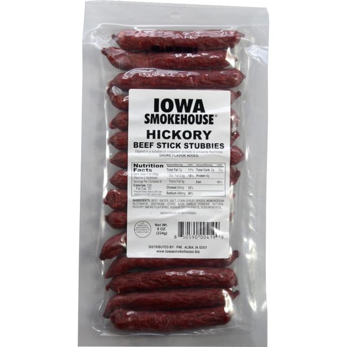 Iowa Smokehouse Hickory Beef Stick Stubbies