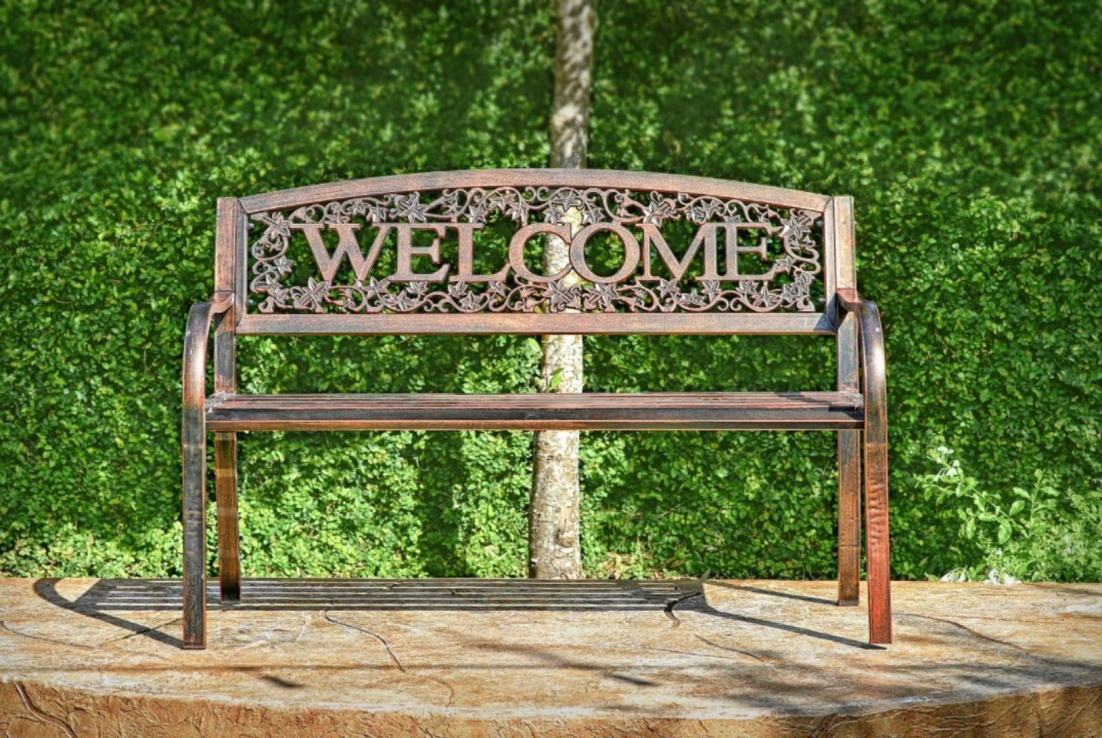 Leigh Country Welcome Metal Bench