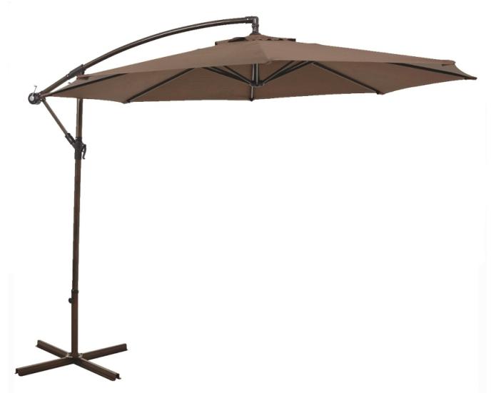 Backyard Expressions 10 Ft. Round Steel Offset Patio Umbrella