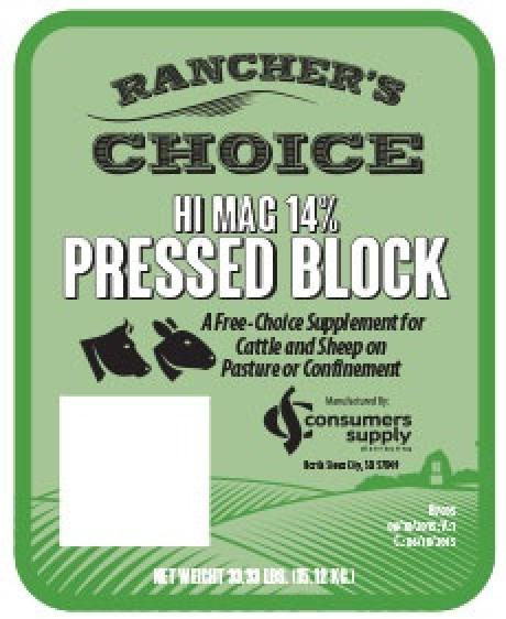 Rancher's Choice Hi Mag 14% Pressed Block