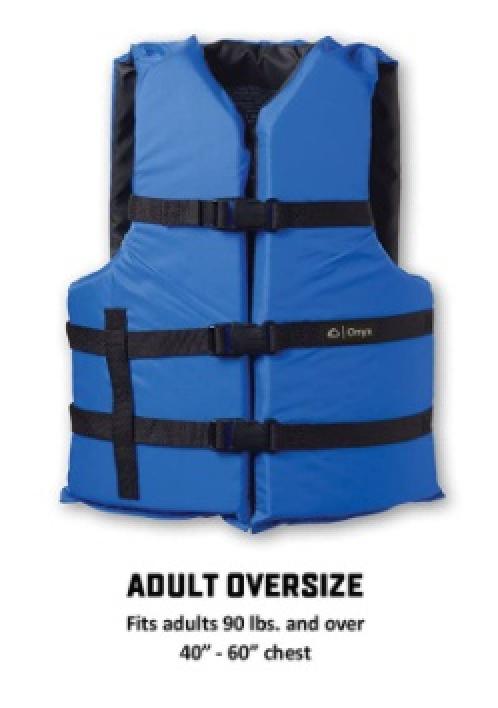 Onyx General Purpose Adult Oversize Life Jacket/Vest