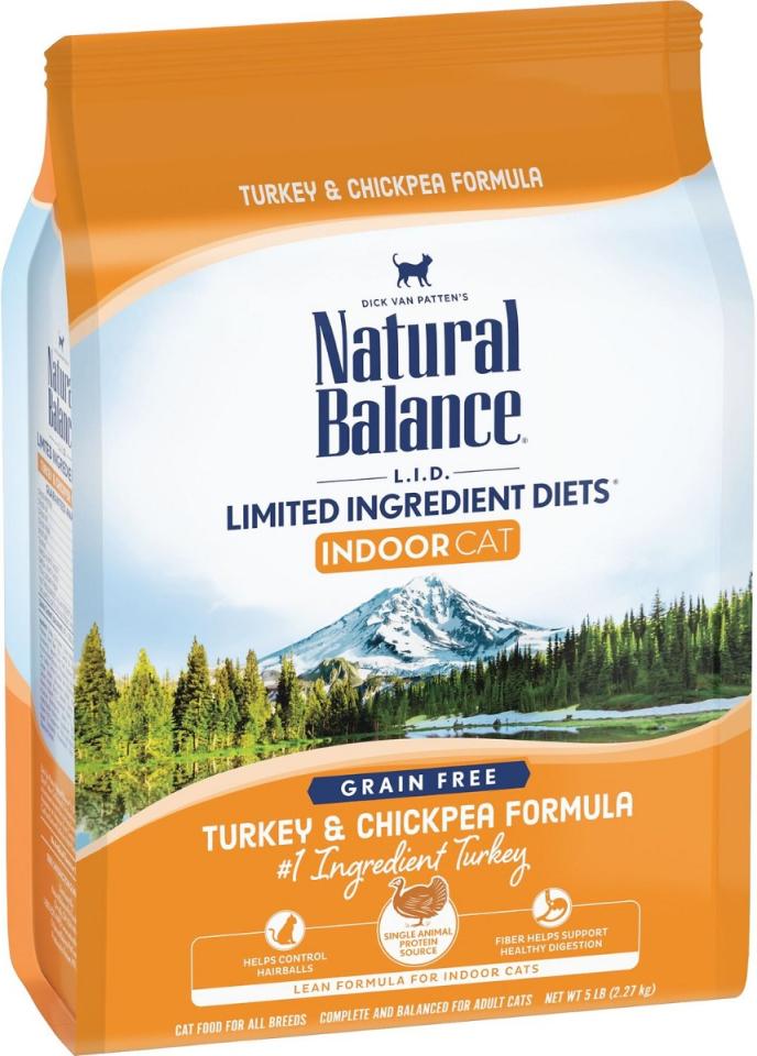 Natural Balance L.I.D.® Indoor Turkey & Chickpea Dry Cat Formula