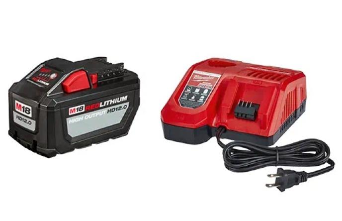 Milwaukee M18 REDLITHIUM™ HIGH OUTPUT™ HD12.0 Battery Pack with Rapid Charger