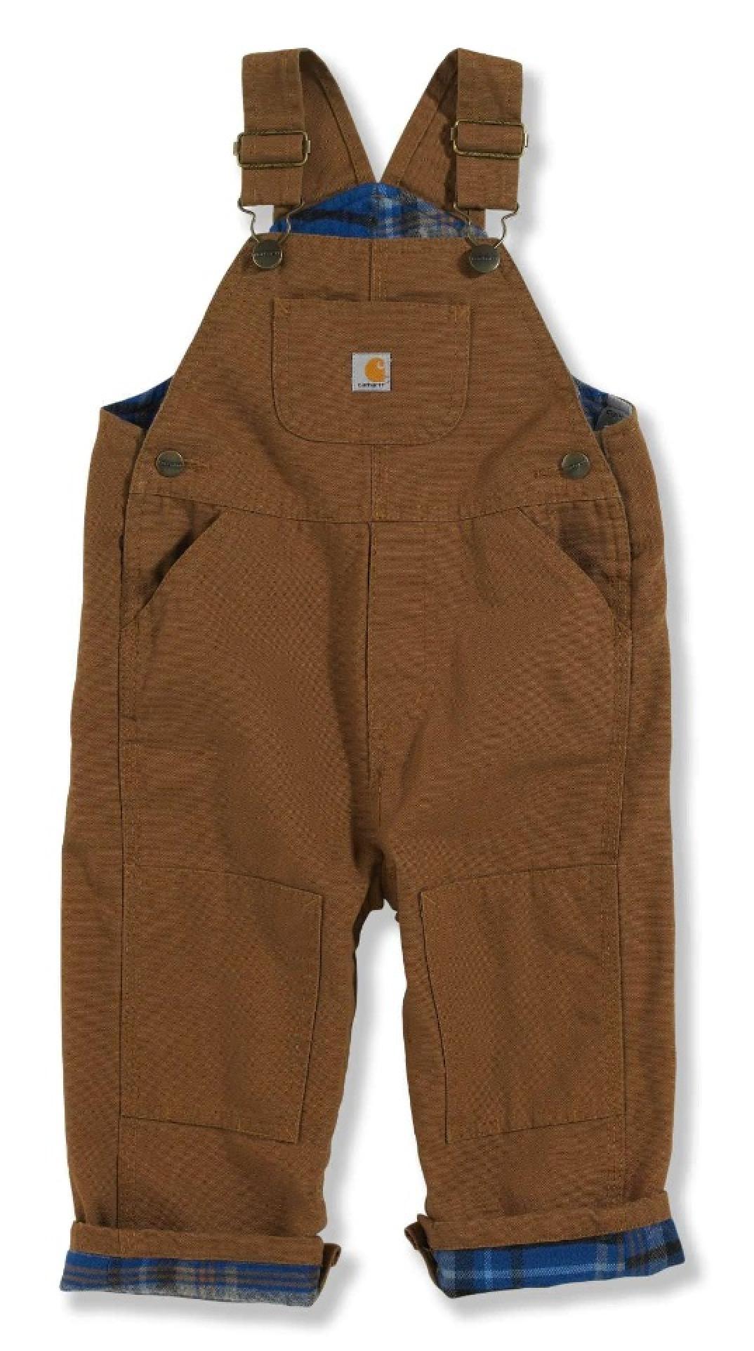 Carhartt Toddler Canvas Flannel-Lined Bib Overall