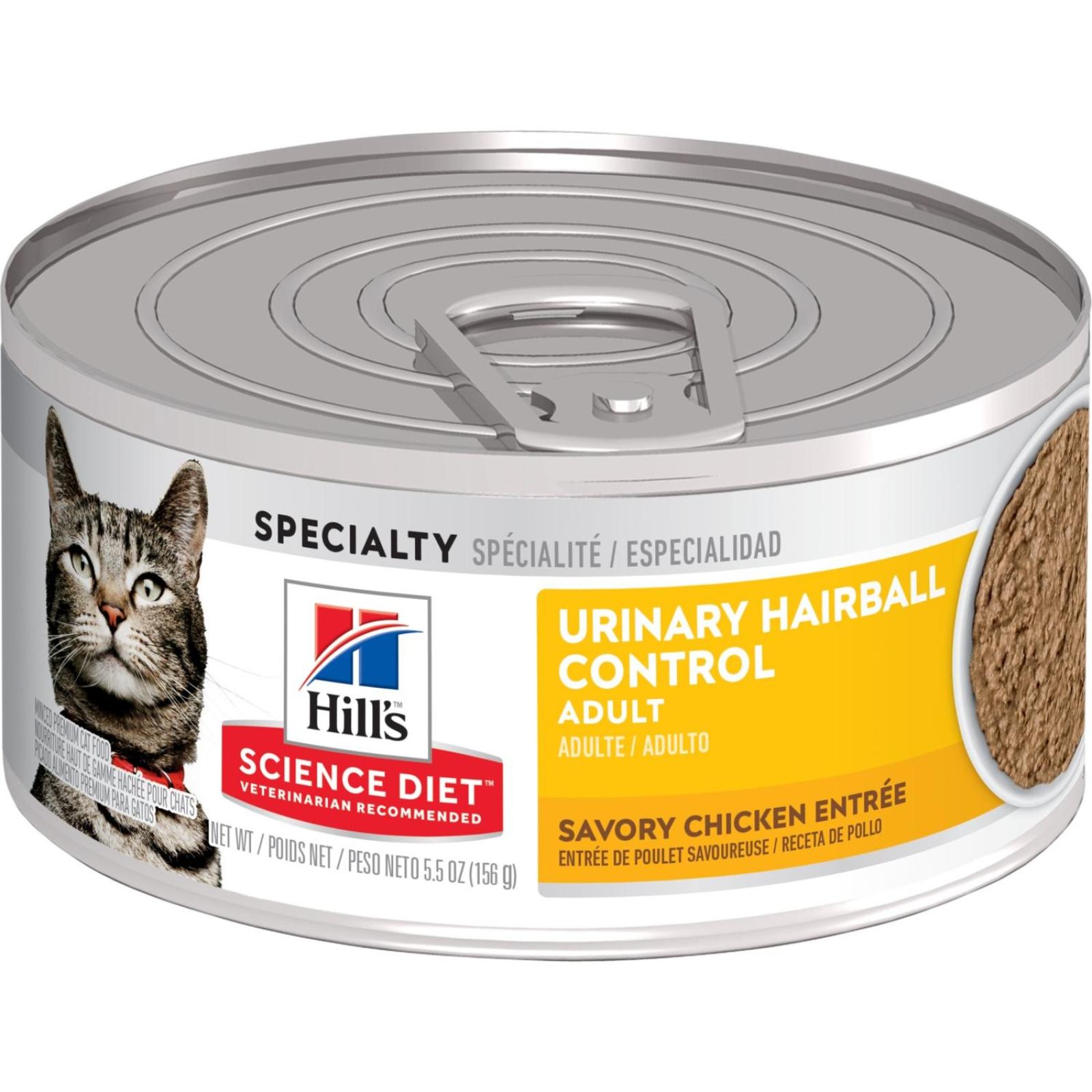 Hill's Science Diet Adult Urinary Health & Hairball Control Savory Chicken Entrée