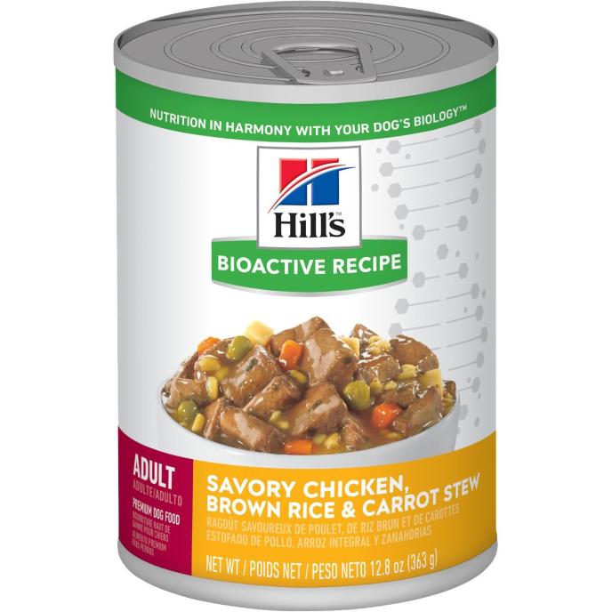 Hill's Science Diet Bioactive Recipe Adult Savory Chicken, Brown Rice & Carrot Stew