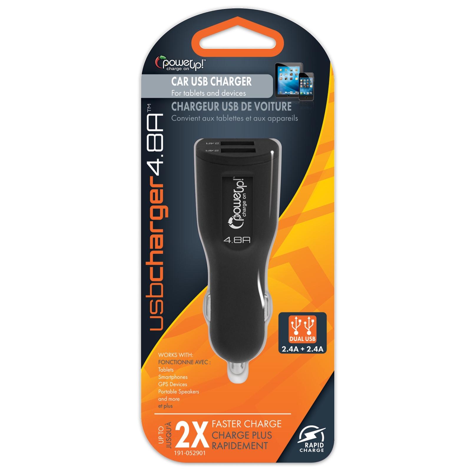 PowerUp! Charge On™ 4.8A USB Car Charger
